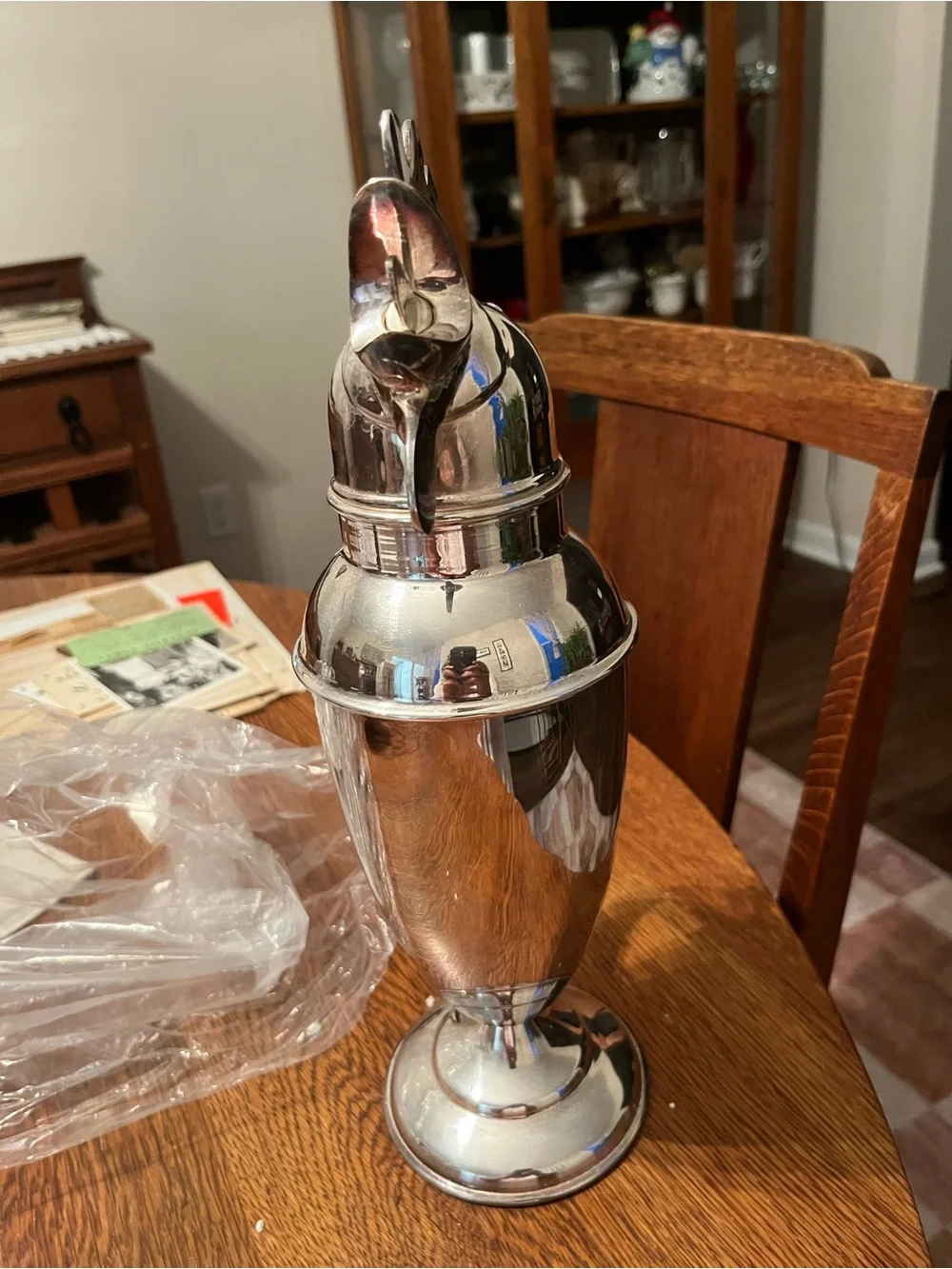Restoration Hardware Silver Rooster Cocktail Shaker Box